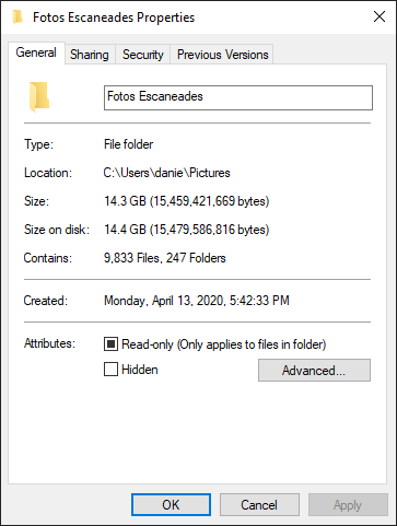 Amount of pictures