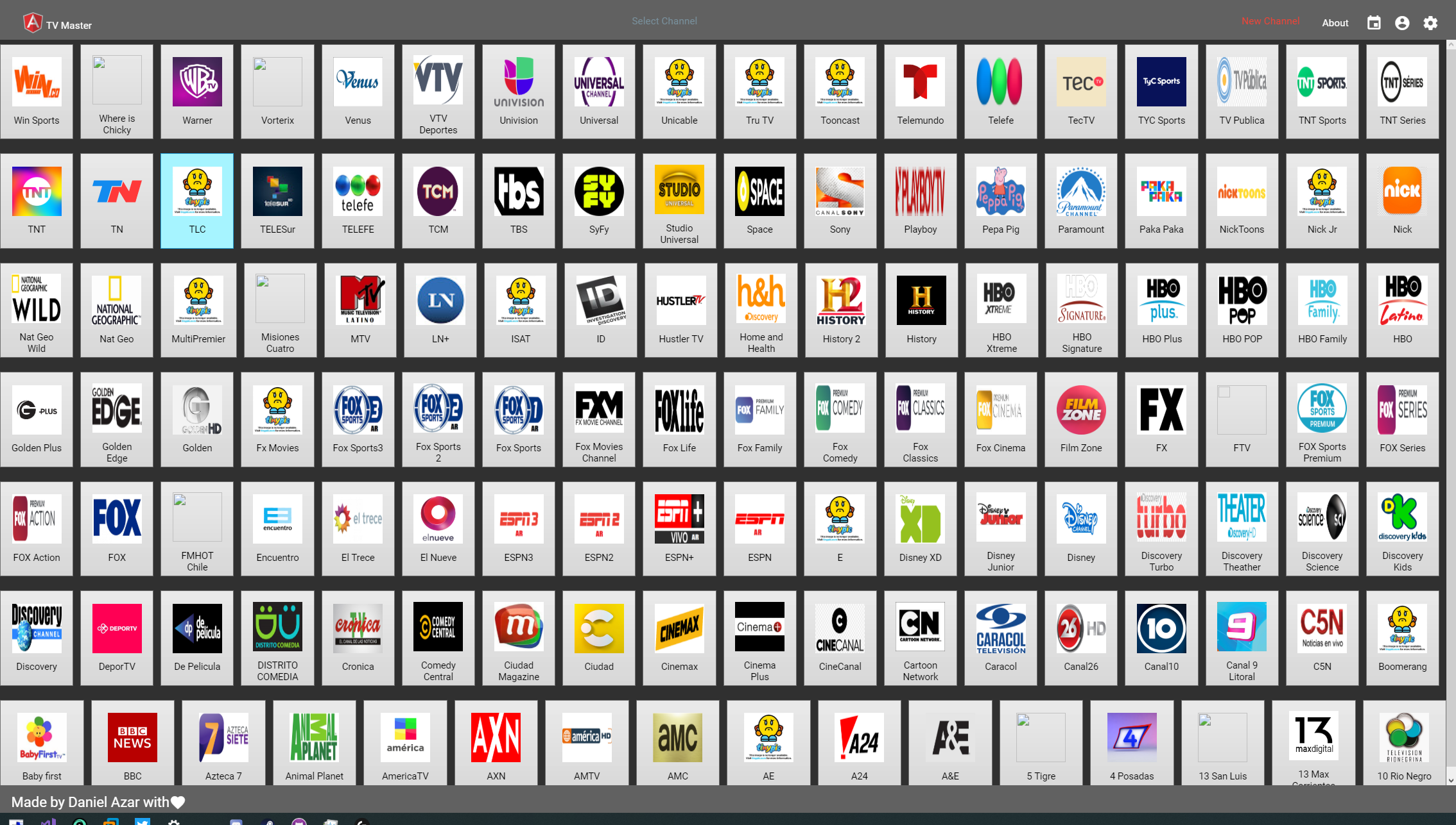 Making an App to watch TV Channels